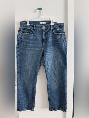 LOFT Blue Denim Jeans with Contrast Stitching